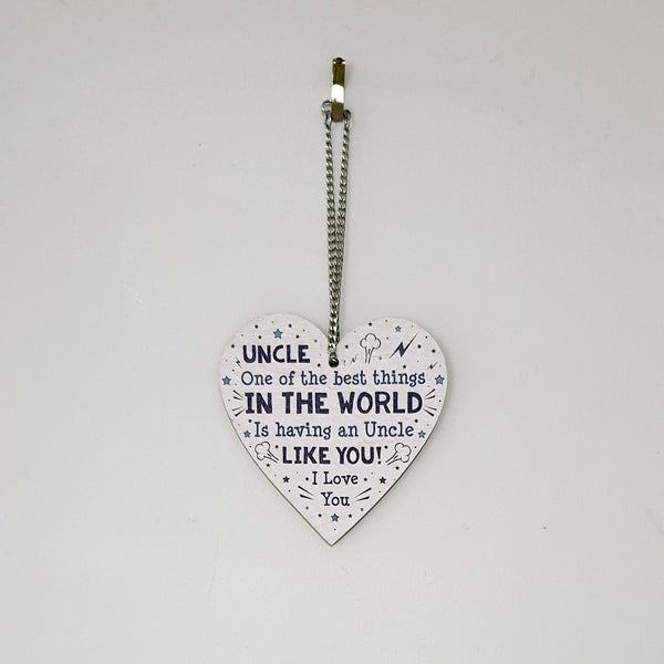 WOODEN HEART KEEPSAKE For that SPECIAL UNCLE