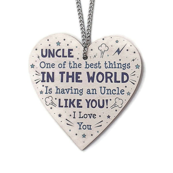 WOODEN HEART KEEPSAKE For that SPECIAL UNCLE